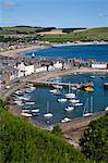 Stonehaven Hafen und Bucht von Blick auf den Hafen, Stonehaven, Aberdeenshire, Schottland, Vereinigtes Königreich, Europa