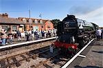 Pacfic Klasse Steam Locomotive Tornado Sheringham auf der Mohn-Linie, North Norfolk Railway, Norfolk, England, Vereinigtes Königreich, Europa besucht