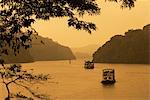 Bateaux de croisière, croisière sur le lac, le lac Periyar, Kerala, Inde, Asie