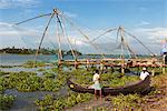 Filets de pêche chinois, Kochi (Cochin), Kerala, Inde, Asie