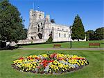 Priory Gardens and Priory Church of St. Peter, Dunstable, Bedfordshire, England, United Kingdom, Europe