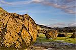 Giant egg-like rock formation on the Isle of Eigg, Scotland, United Kingdom, Europe