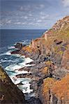 Die Maschinenhäuser der Krone in der Nähe von Botallack, UNESCO Weltkulturerbe, Cornwall, England, Vereinigtes Königreich, Europa