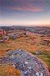 The view from Chinkwell Tor in Dartmoor National Park, Devon, England, United Kingdom, Europe