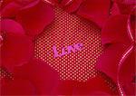Petals and a word "Love"