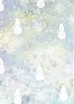 Snowmen and snow crystals, CG