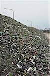 Mountain of Glass Bottles at Recycling Plant, Dampremy, Charleroi, Wallonia, Belgium