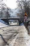 Road and Bridge, Wieliczka, Krakow, Lesser Poland Voivodeship, Poland