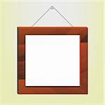 vector illustration of a wooden frame