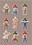Mexican people stickers
