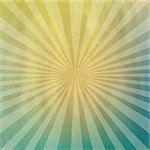 Pastel Cardboard Structure With Sunburst, Vector Illustration