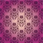 Damask seamless floral pattern. Royal wallpaper. Flowers on a rose background. EPS 10