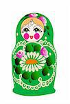 Matryoshka doll in vector, Russian nested doll, Babushka doll, Russian Souvenir,