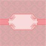 Template frame design for greeting card . Background - seamless pattern.