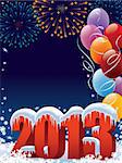 New Year 2013 decoration with copy space for your message