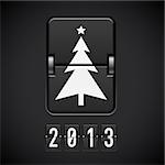 Scoreboard Christmas Tree Twenty-thirteen. Illustration of the designer