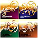 Set of 4 coloful abstract backgrounds