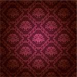 Damask seamless floral pattern. Royal wallpaper. Flowers on a dark background. EPS 10