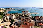 SPLIT, CROATIA - JULY 2: Aerial View on Diocletian Palace and City of Split on July 2, 2012, Croatia