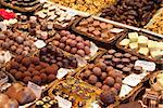 Chocolate in the Boqueria market in Barcelona, Spain