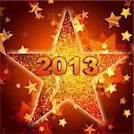 3d golden year 2013 in shining star