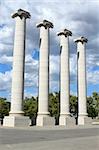 Greek columns in Barcelona, Spain