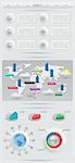 Infographics elements with world map. EPS10 vector illustration.