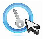 key icon illustration design over a white background