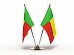 Miniature Flag of Benin (Isolated with clipping path)