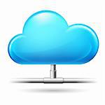 Cloud computing. Illustration on white background for design