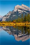 Reflection of Mount Rundle in Vermilion Lakes, near Banff, Banff National Park, Alberta, Canada