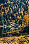 Larix Lake in Autumn, Rock Isle Trail, Sunshine Meadows, Mount Assiniboine Provincial Park, British Columbia, Canada