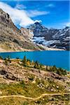 Hiking Trail at McArthur Lake in Autumn, Yoho National Park, British Columbia, Canada