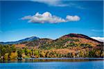 Lake Placid and Adirondack Mountains in Autumn, Essex County, New York State, USA