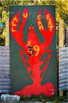 All-U-Can-Eat Lobster Sign, Southwest Harbor, Mount Desert Island, Maine, USA