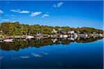 Riverfront Houses, Childs River, Falmouth, Cape Cod, Massachusetts, USA