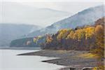 Pepacton Reservoir in Autumn with Fog, Delaware County, New York State, USA