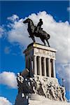 Statue of General Maximo Gomez against Blue Sky with Clouds, Havana, Cuba