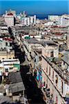 Overview of City and Ocean, Havana, Cuba