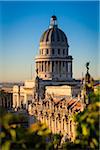 Elevated View of El Capitolio, Old Havana, Havana, Cuba