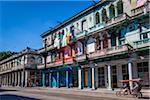 Brightly-Colored Buildings and Bicycle Transportation, Havana, Cuba