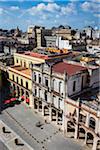 High Angle View of Buildings in Plaza Vieja with City Extending into the Distance, Havana, Cuba