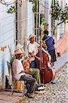 Street Musicians Performing Outdoors, Trinidad, Cuba