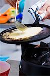 Pancake in a frypan.