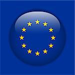 Vector - Europe Flag Glossy Button