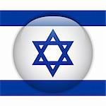 Vector - Israel Flag Glossy Button