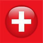 Vector - Switzerland Flag Glossy Button