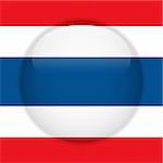 Vector - Thailand Flag Glossy Button