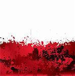Red blood splatter background with dribble effect