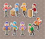 Express delivery people stickers